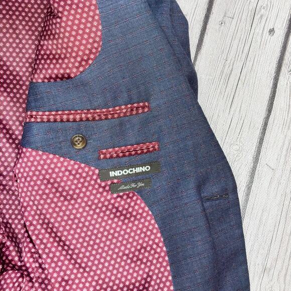 Indochino Custom Made, Navy Blue Blazer Size 40 Regular - Picture 4 of 6